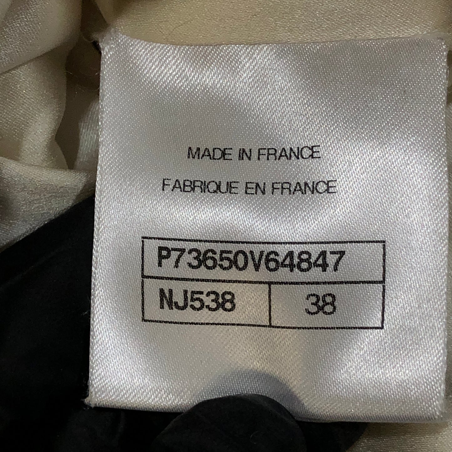 Chanel White Black Plaid Tweed Dress Floral Pocket Embellishment Size 38