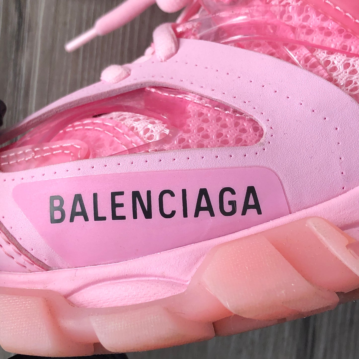 Balenciaga Women's Track Mesh Chunky Sneakers Size 37 Pink