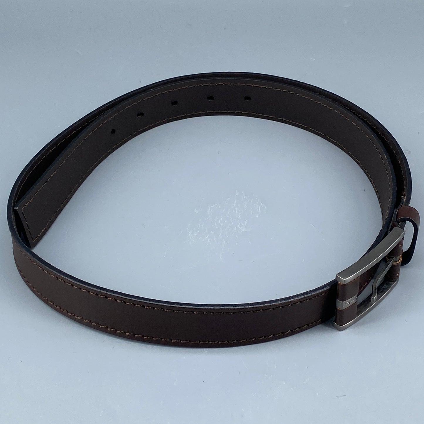 Ferragamo Deep Brown Leather Pin Buckle Belt 100cm