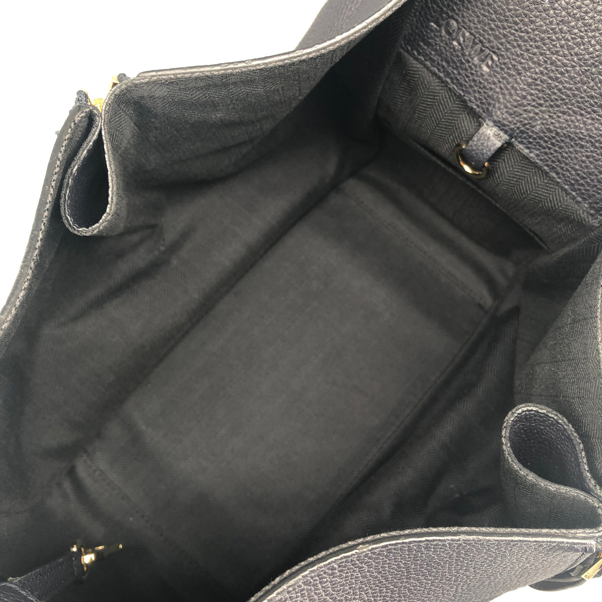 Loewe  Dark Blue Hammock Grained Leather Shoulder Bag