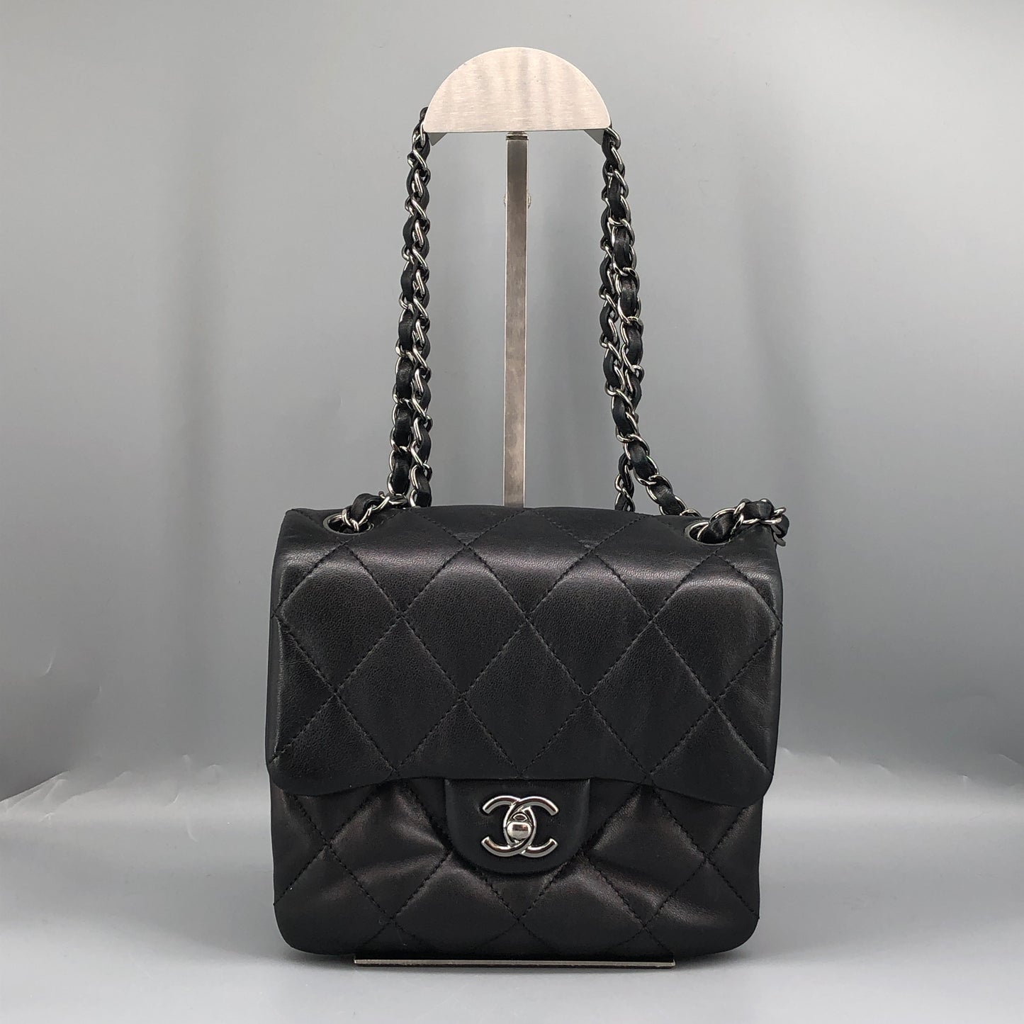Chanel Lambskin Quilted Mini Chanel 3 Flap Black