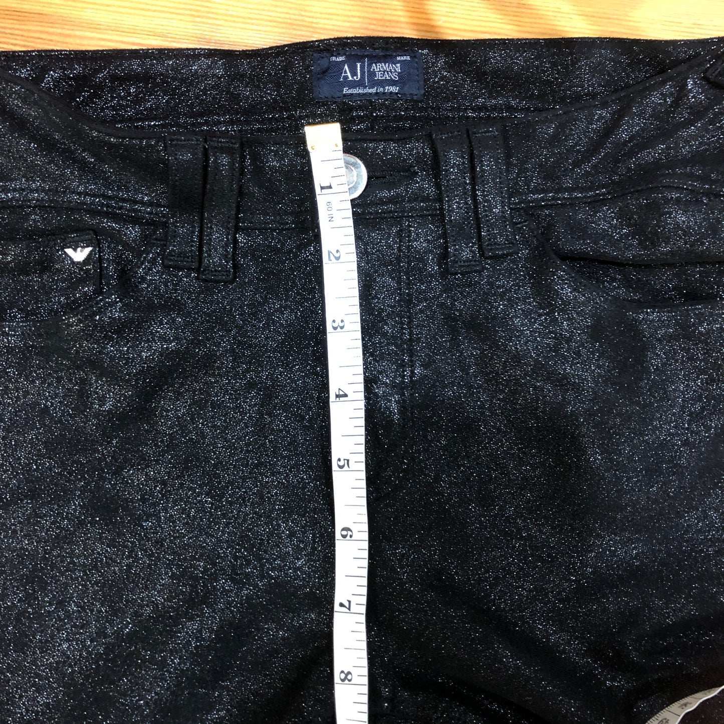 Armani Jeans Black Slim Skinny Denim Jeans Size 26