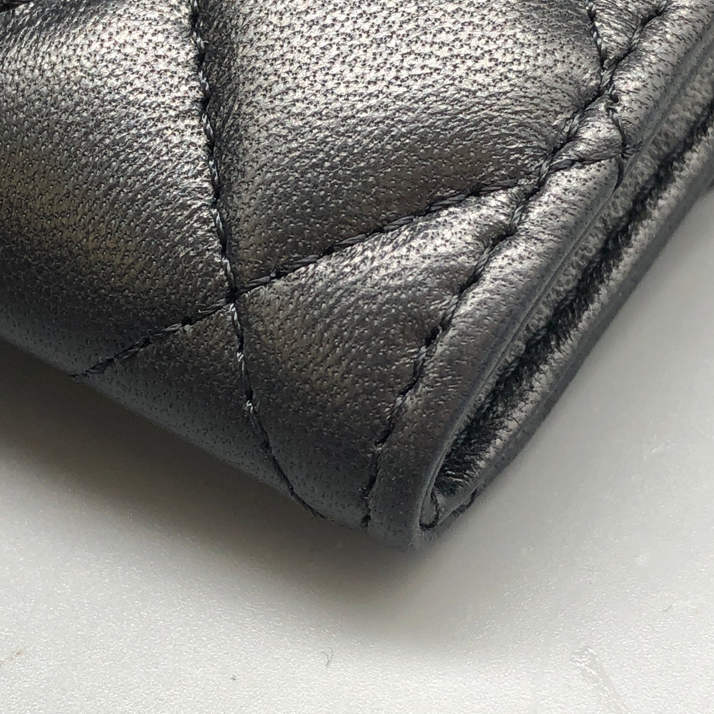 Chanel Black Quilted Lambskin Compact Wallet
