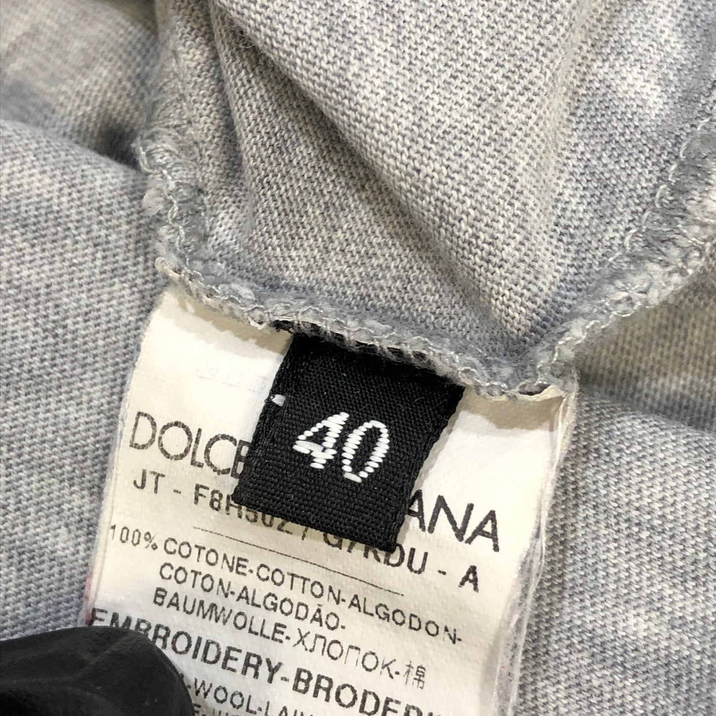 Dolce & Gabbana Grey Cartoon Family & Pets Print Short Sleeve T-Shirt Size 40