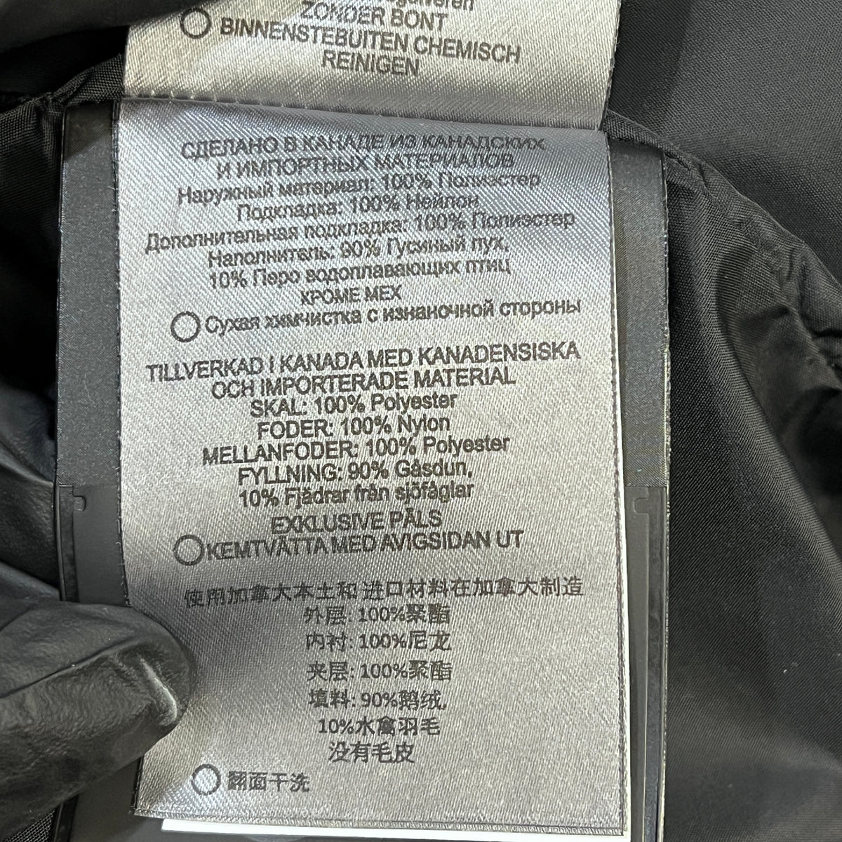 Canada Goose Black Parka Size M