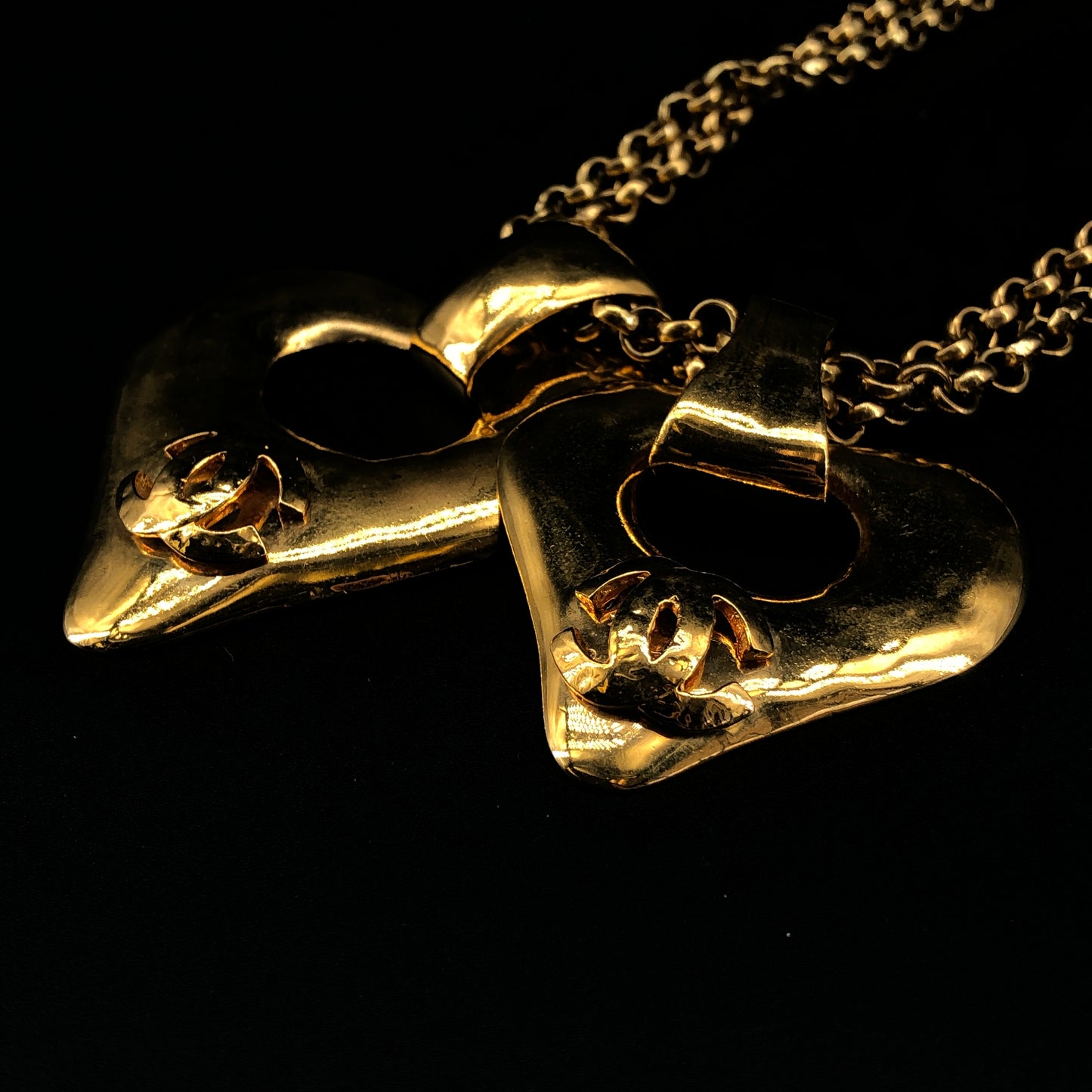 Chanel Vintage Heart Pendant Necklace