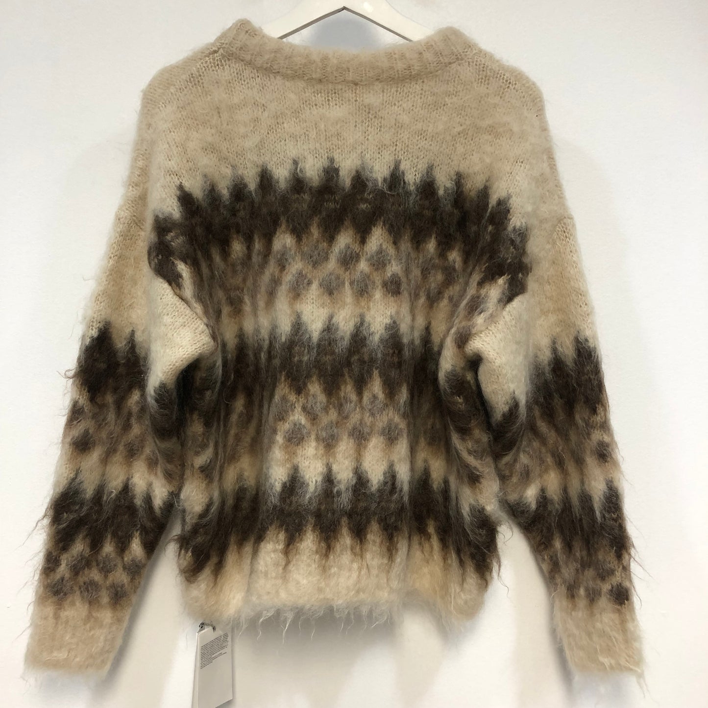 Celine Jacquard Knit Sweater Size L Brown