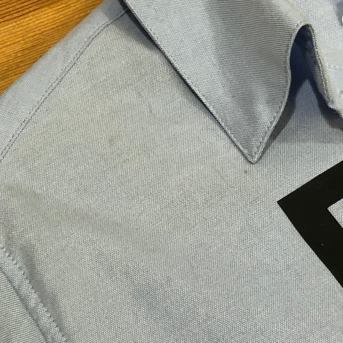 Burberry Light Blue Cotton Letter Print Oversized Long Sleeve Shirt Size 4