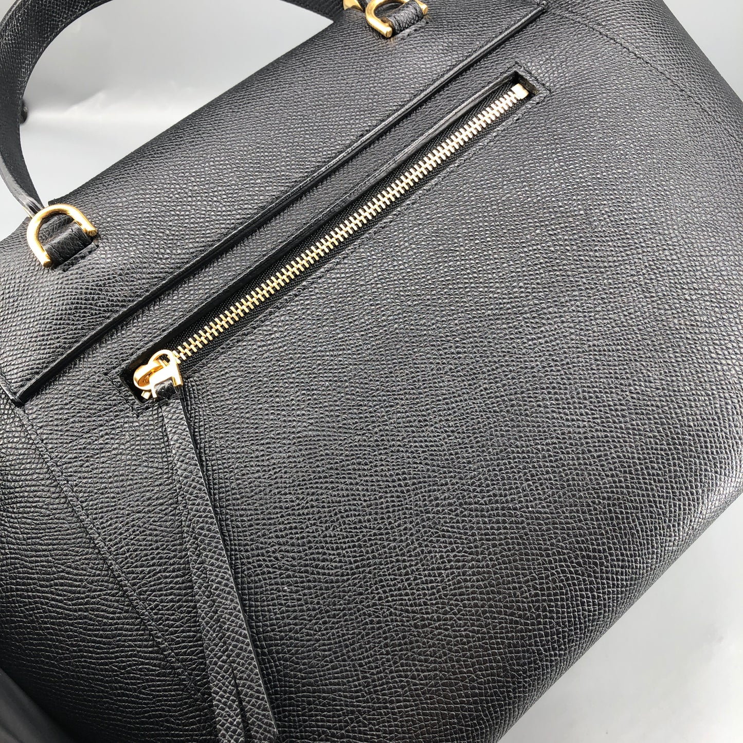 Celine Black Grained Calfskin Belt Bag Small