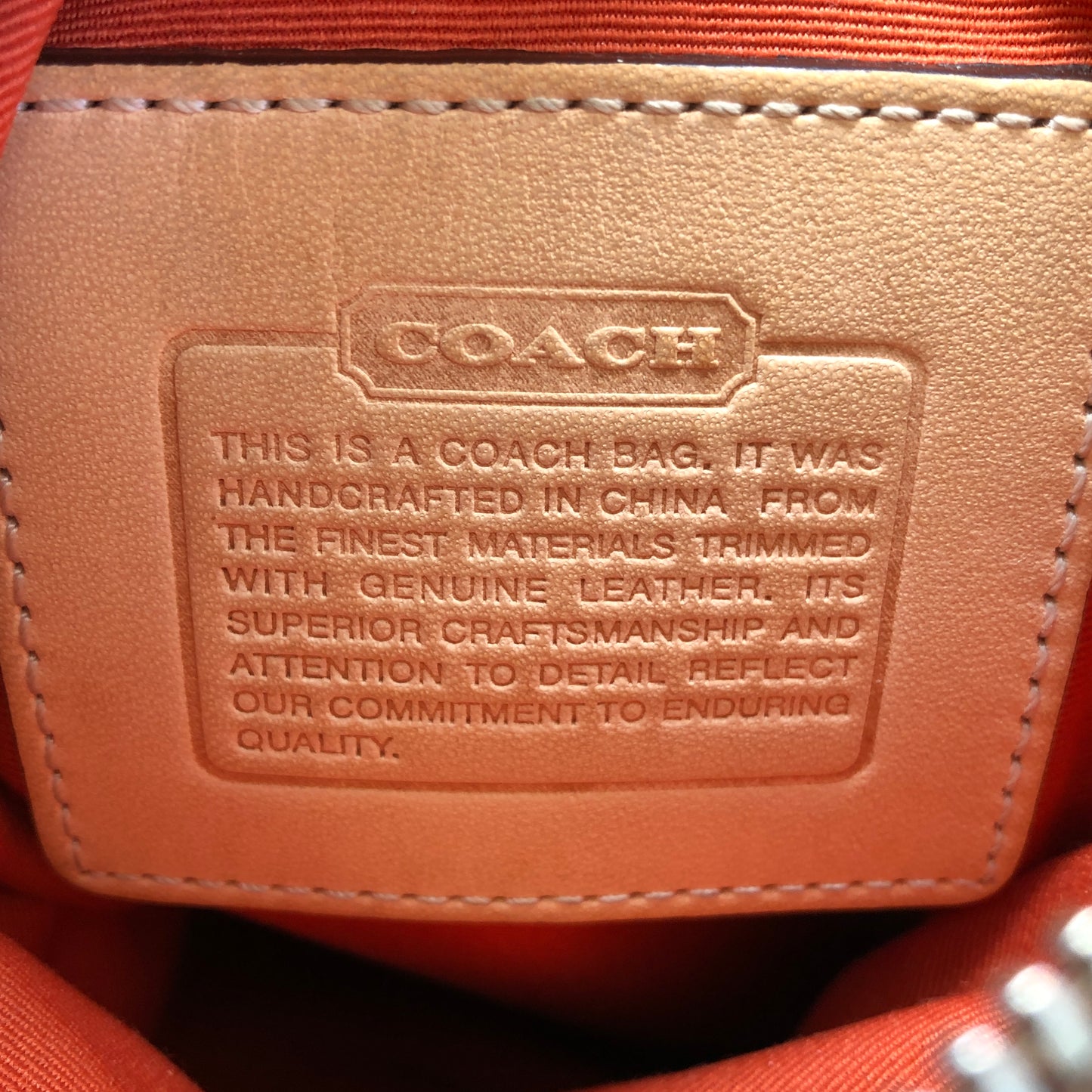 Coach Signature Monogram Crossbody Bag Beige
