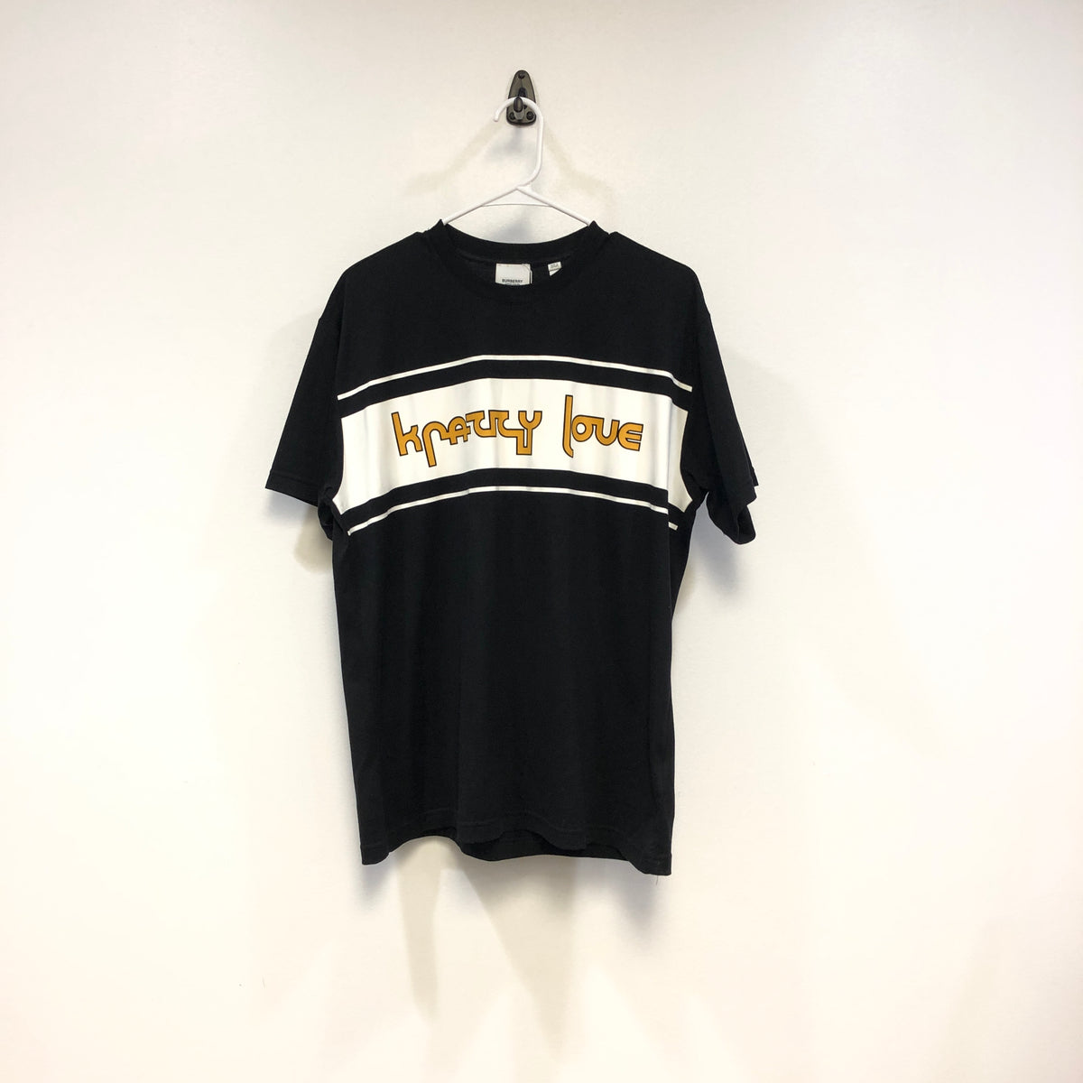 Burberry Black Graphic Print Crew Neck T-Shirt Size M