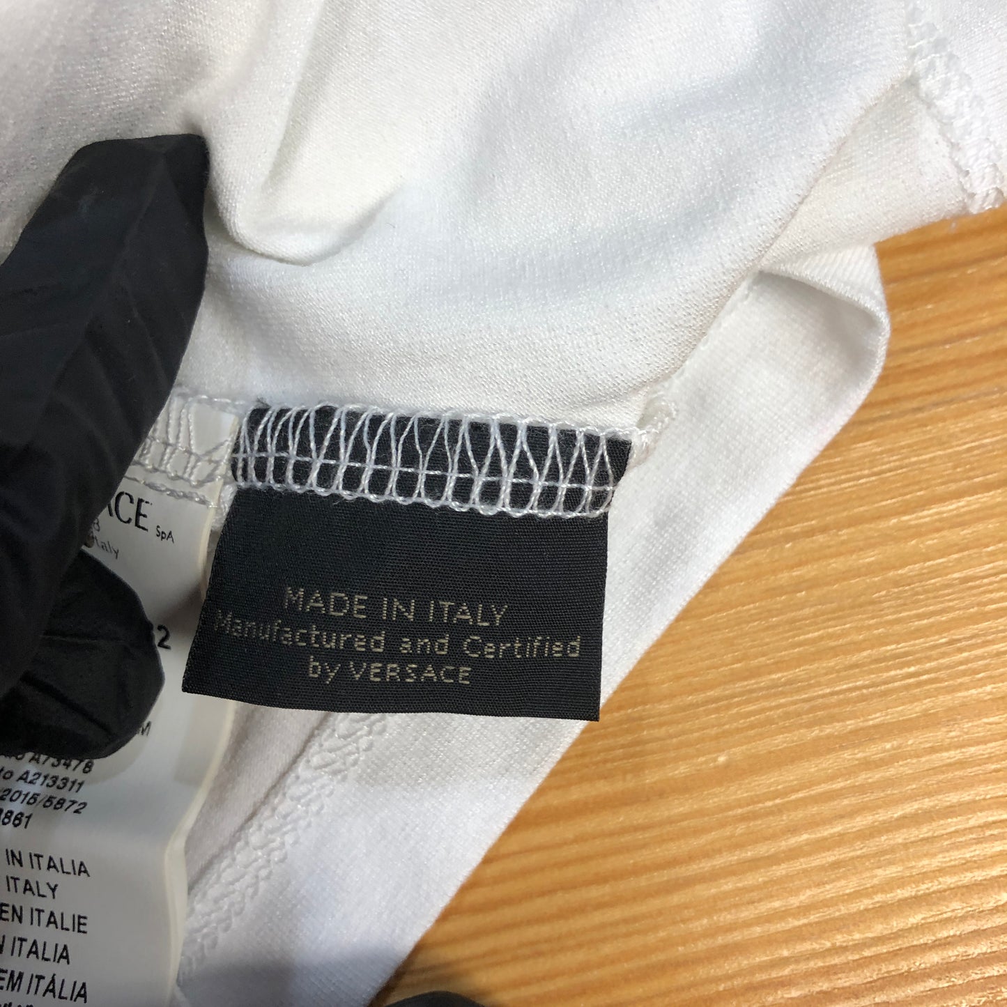 Versace White Medusa Head Rhinestone T-Shirt Size 38