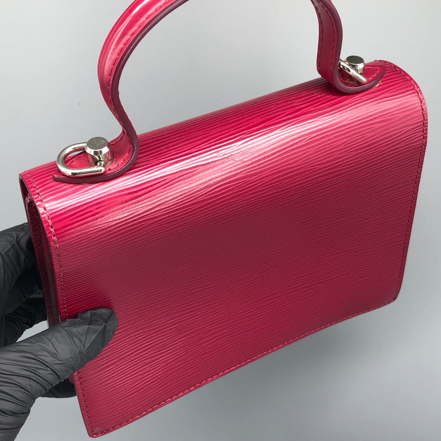 Louis Vuitton Red Epi Sevigne Top Handle Bag