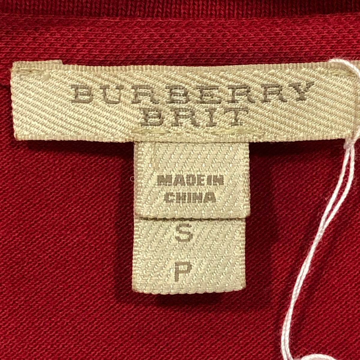 Burberry Red Polo Shirt Size S