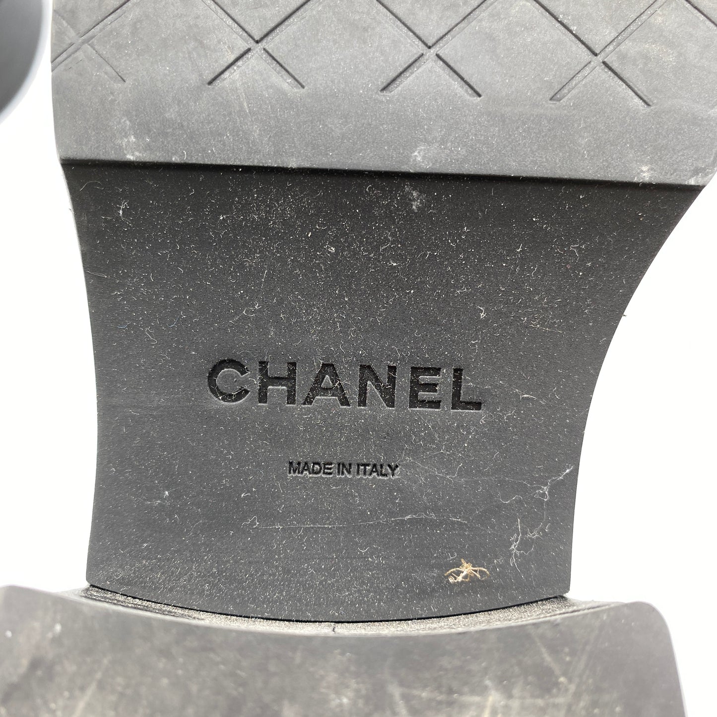Chanel Black Platform Loafers Women Shoes Size 36