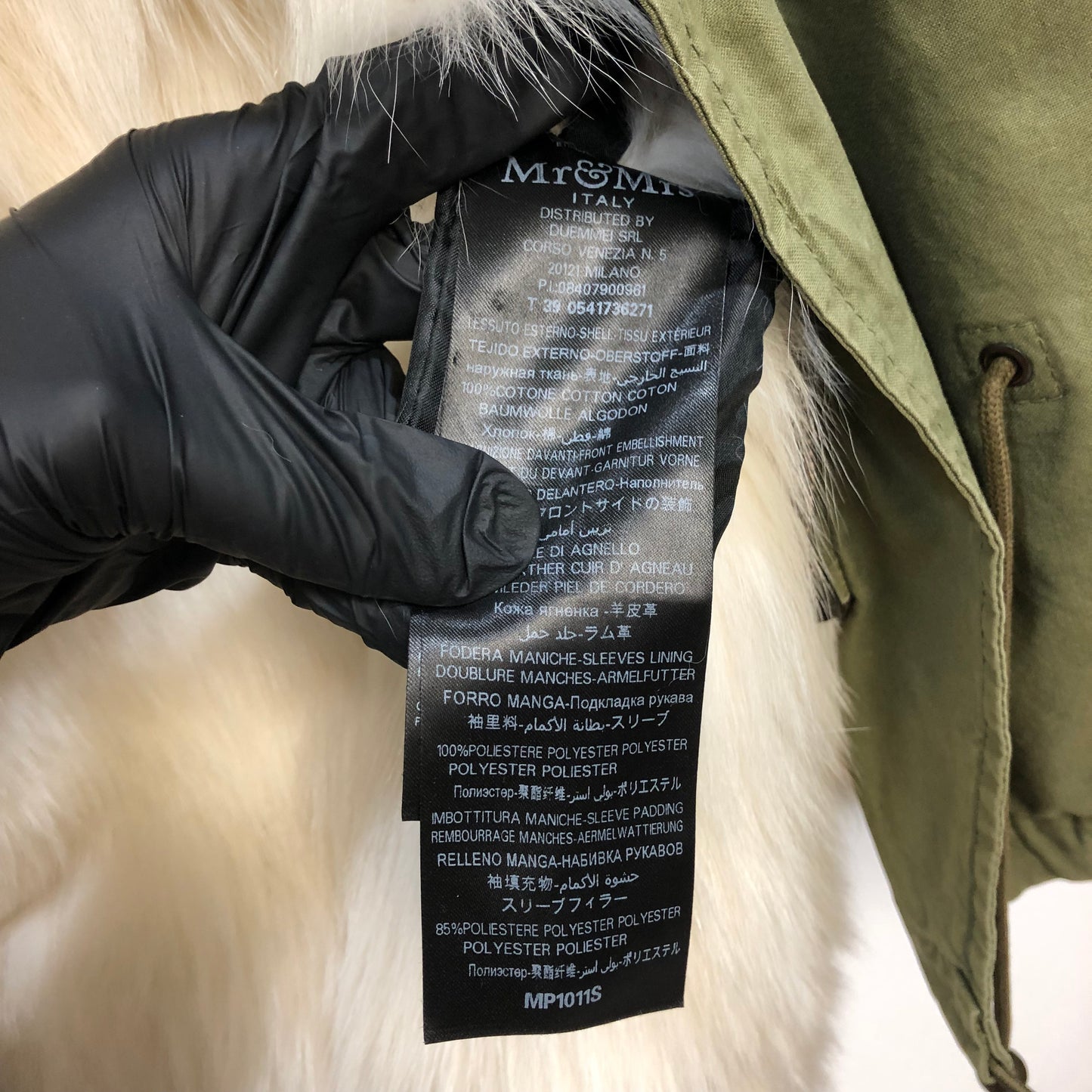 Mr & Mrs Italy Fur Trim Parka Size XS Green