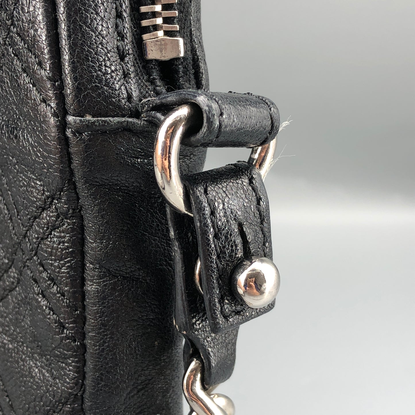 Marc Jacobs Quilted Leather Chain Crossbody Bag Black