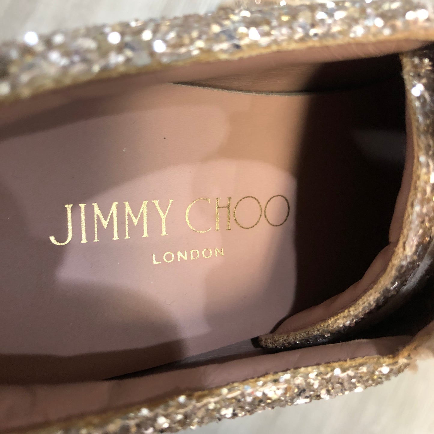 Jimmy Choo Ballerina Pink Glitter & Suede Star Sneakers 35