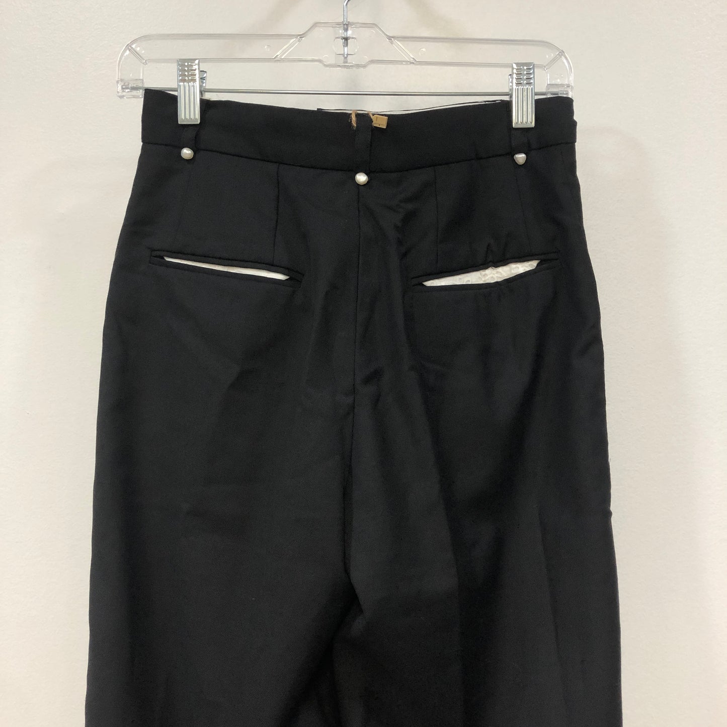 Passage du Vent Contrast Cuff Straight Trousers Size S Black/White