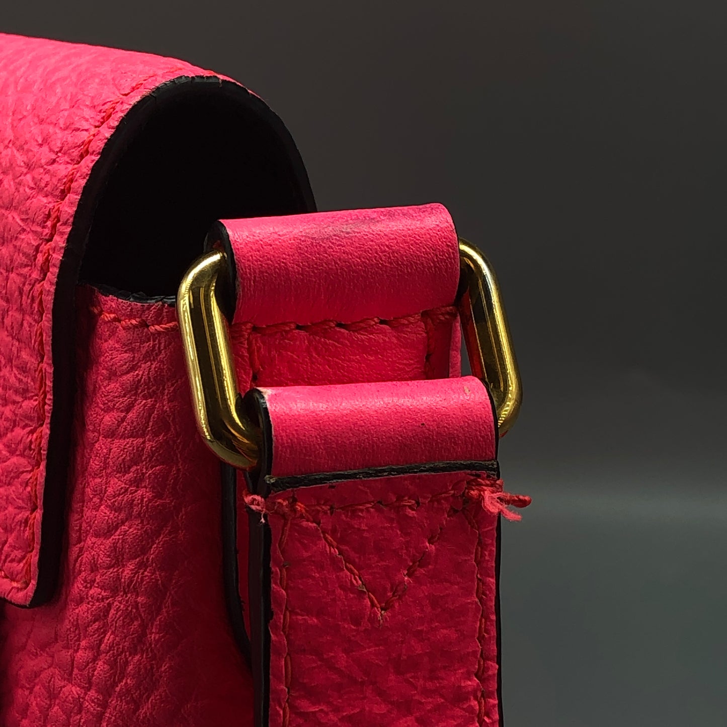 Burberry Pink Grained Leather Crossbody Bag
