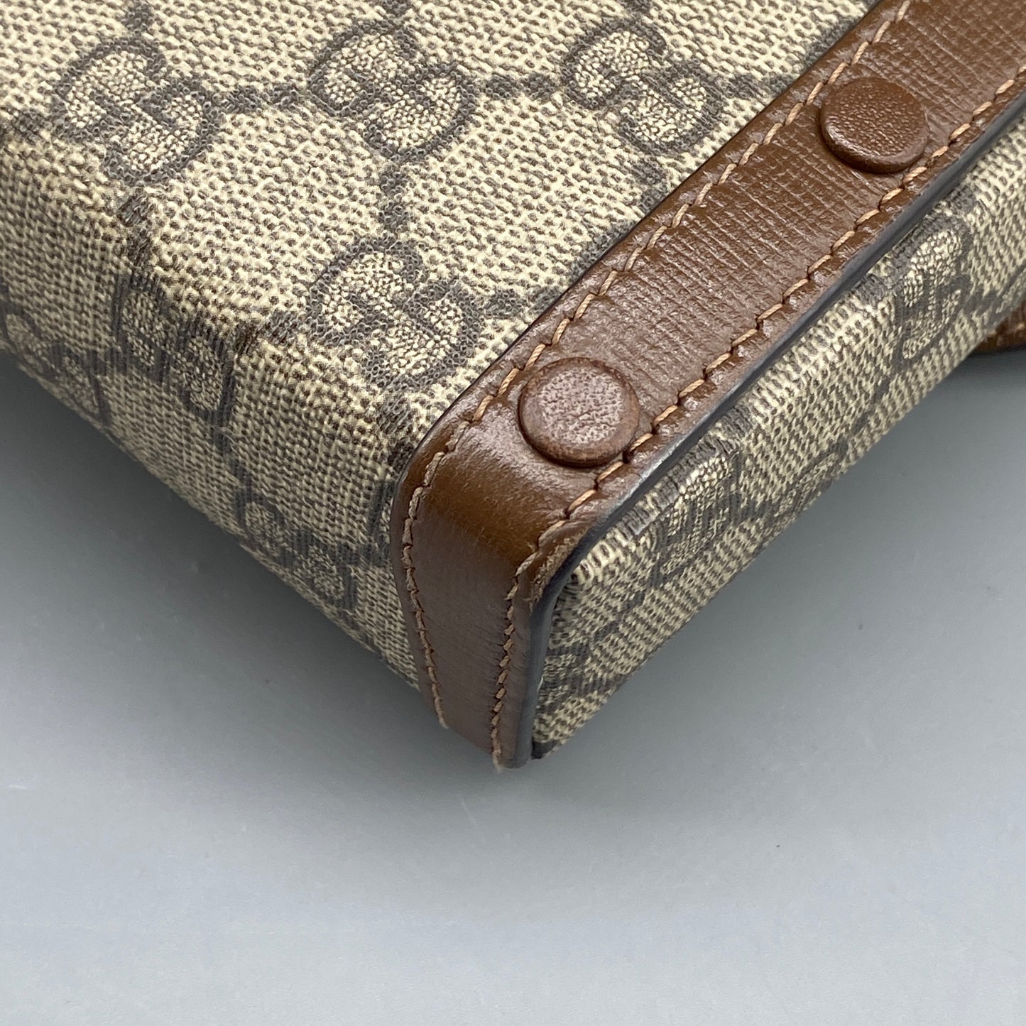 Gucci Beige GG Canvas Horsebit Mini Phone Crossbody Bag