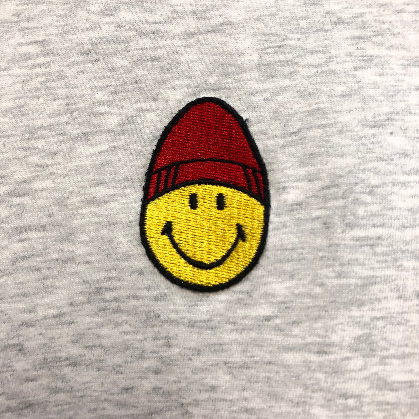 Ami x Smiley Co-Logo Short Sleeve T-Shirt Size XS Light Grey P2P 20-22 Inches