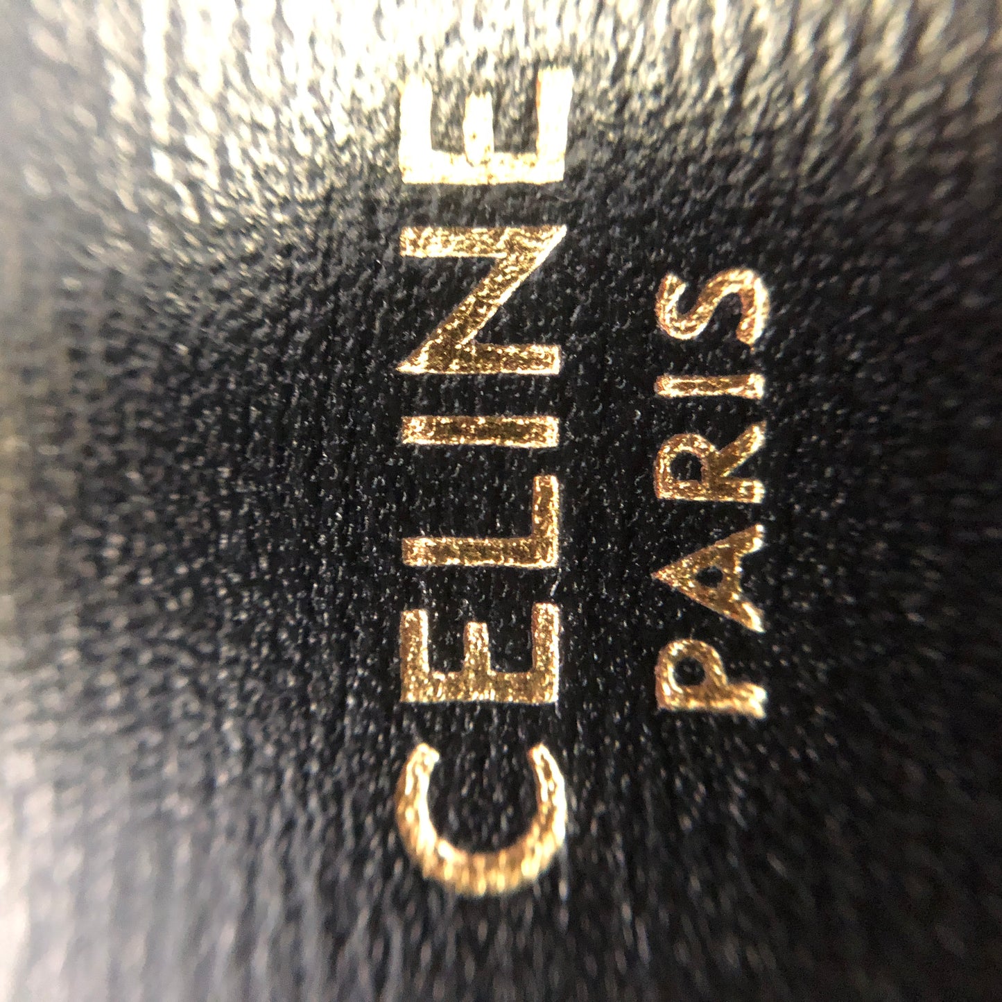Celine Triomphe Leather WOC Wallet On Chain Crossbody Bag  Black