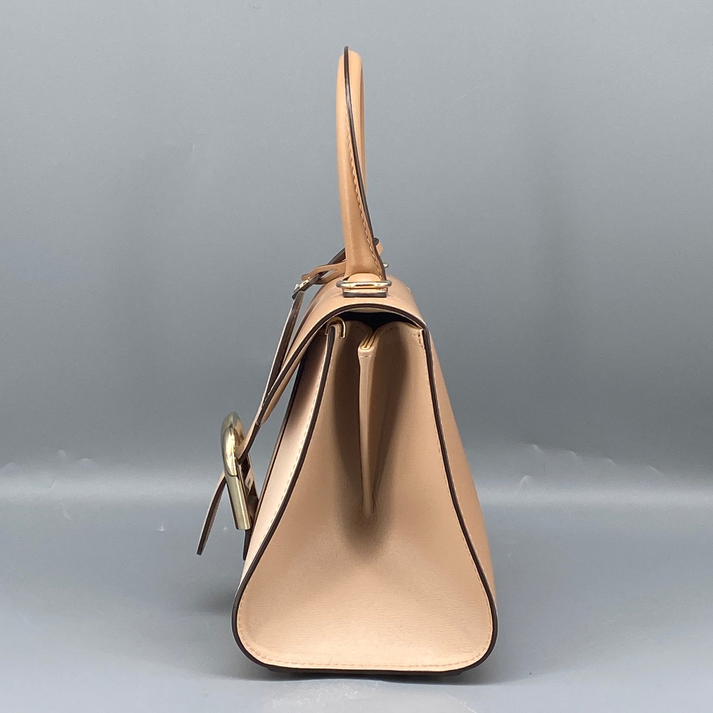 Delvaux Brilliant Nude Smooth Leather Top Handle Bag