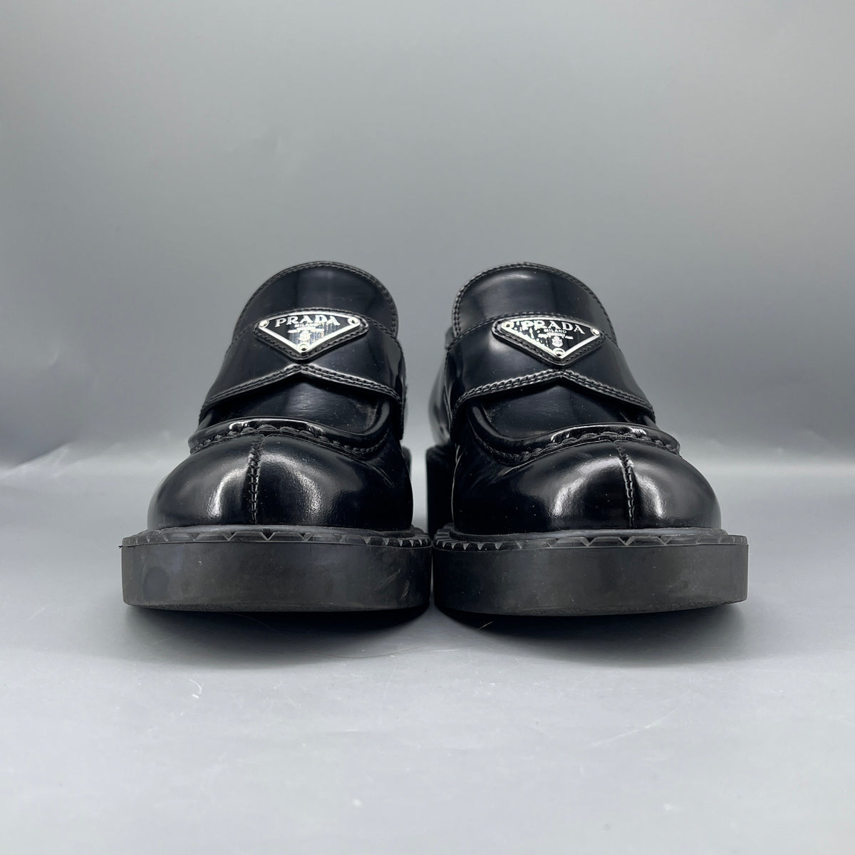 Prada Black Women Loafer Shoes Size 37