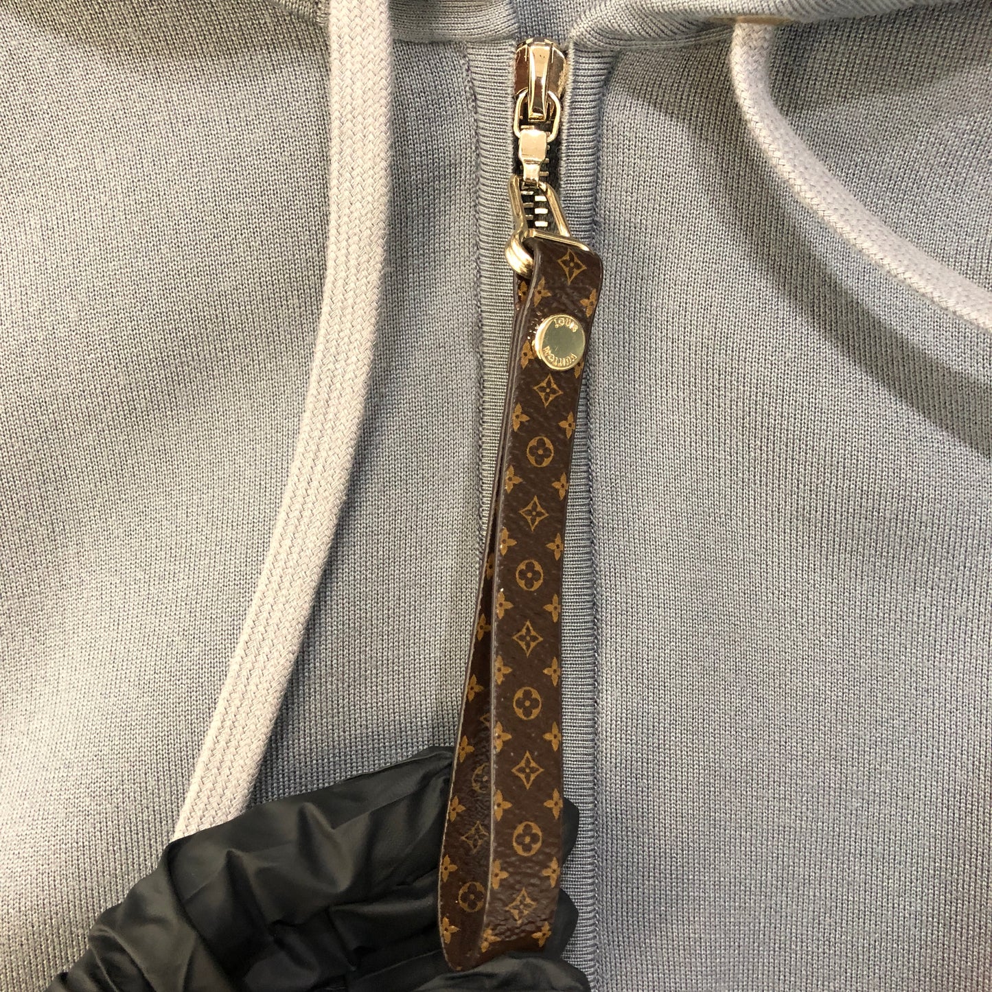 Louis Vuitton Monogram Zip-Up Hoodie Size M Grey