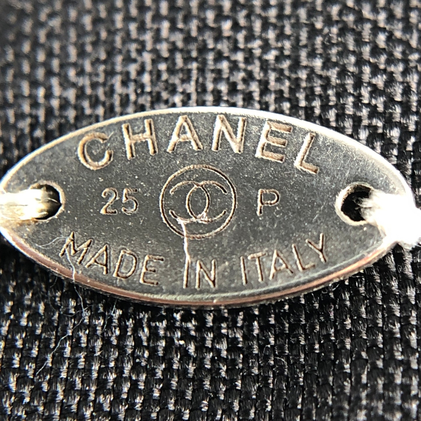 Chanel Black Bow Hair Clip with CC Pearl Charm