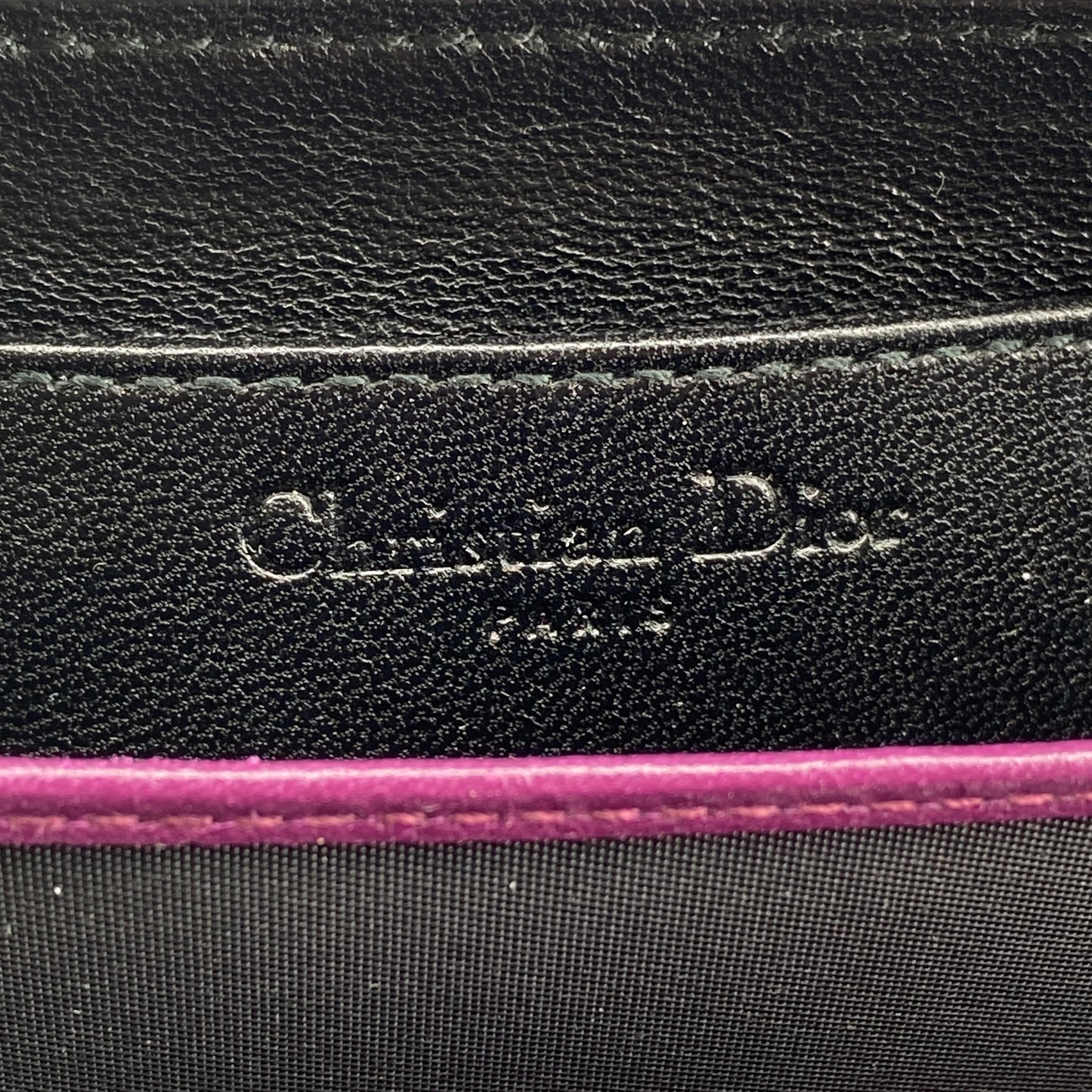 Christian Dior Black Cannage Quilted Zip‑Around Card Wallet