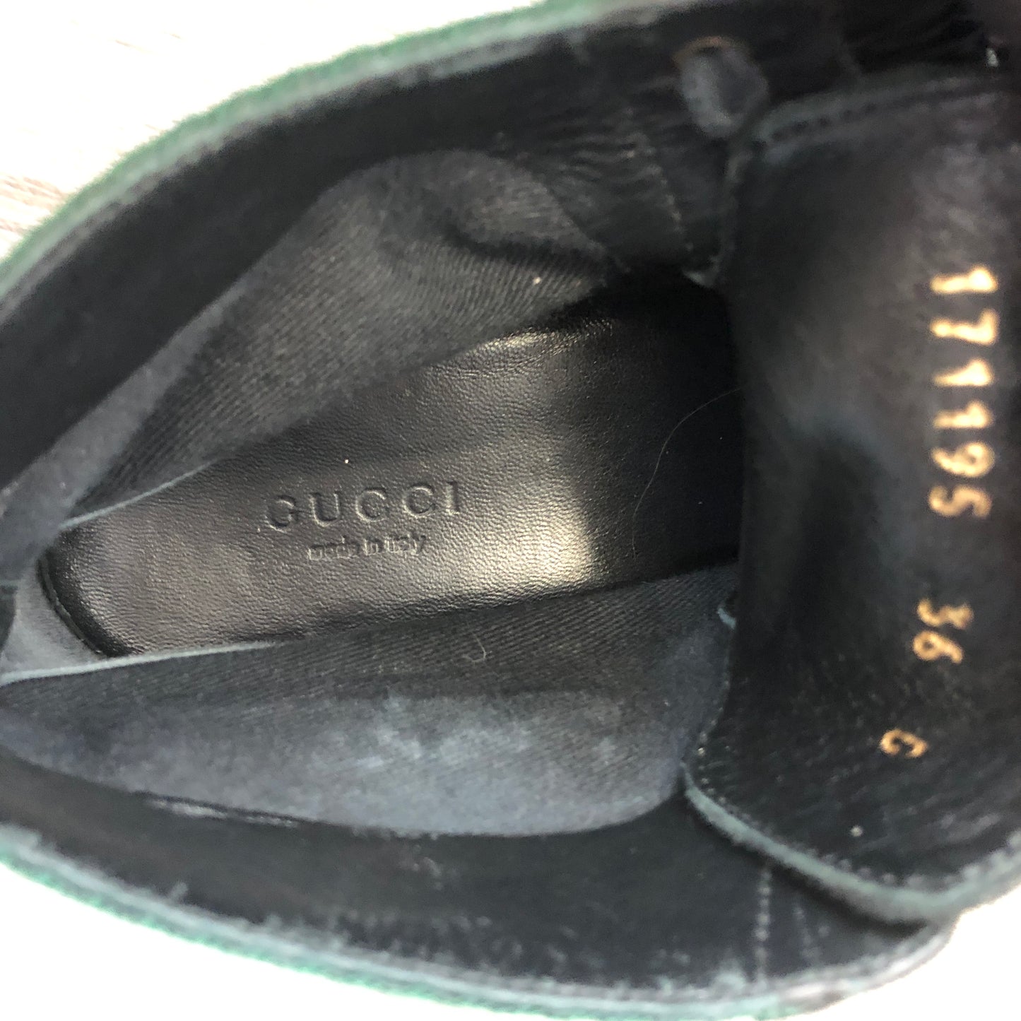 Gucci Women's Canvas High Top Sneakers 36 Black/White