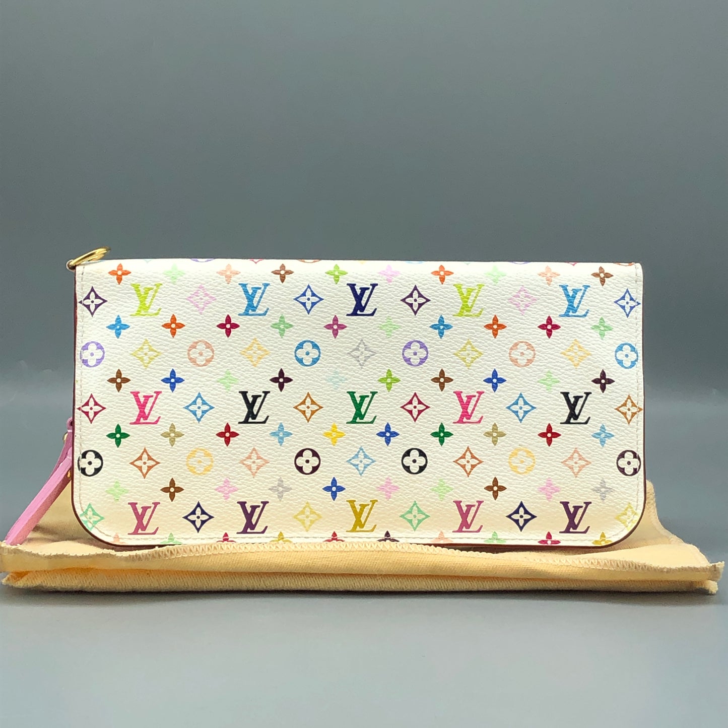 Louis Vuitton White Multicolor Monogram Zip Around Long Wallet