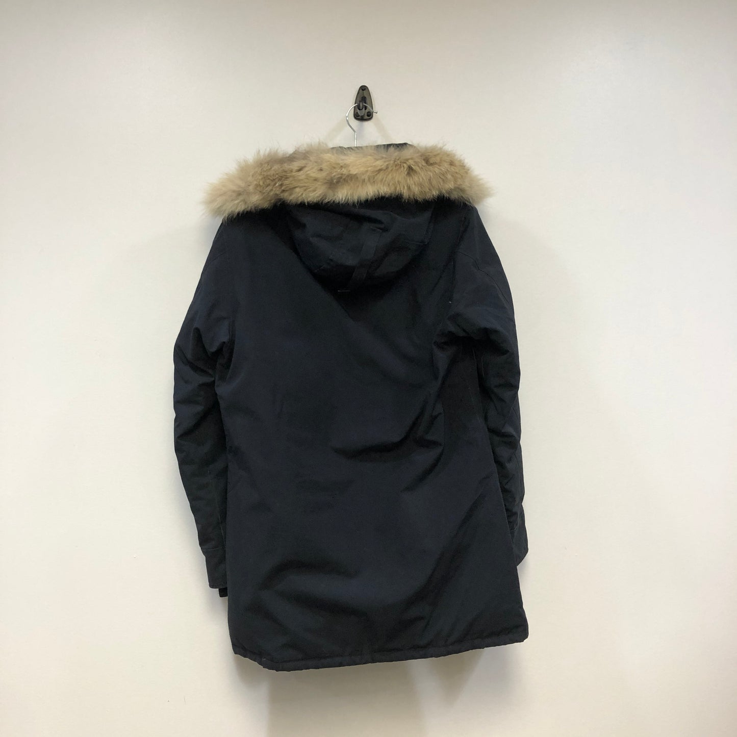 Canada Goose Black Fur‑Trim Hooded Parka Jacket Size S