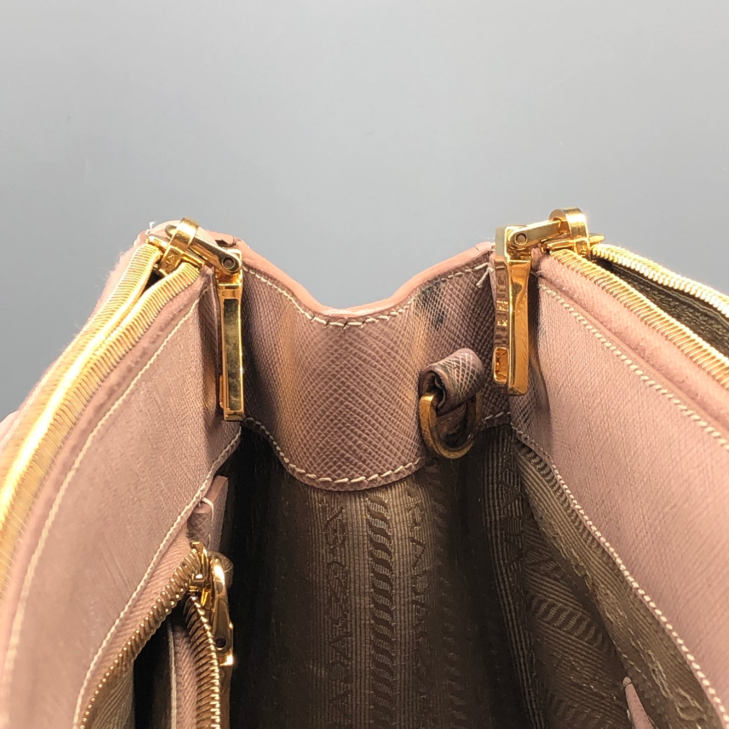 Prada Nude Saffiano Leather Galleria Large Tote Bag