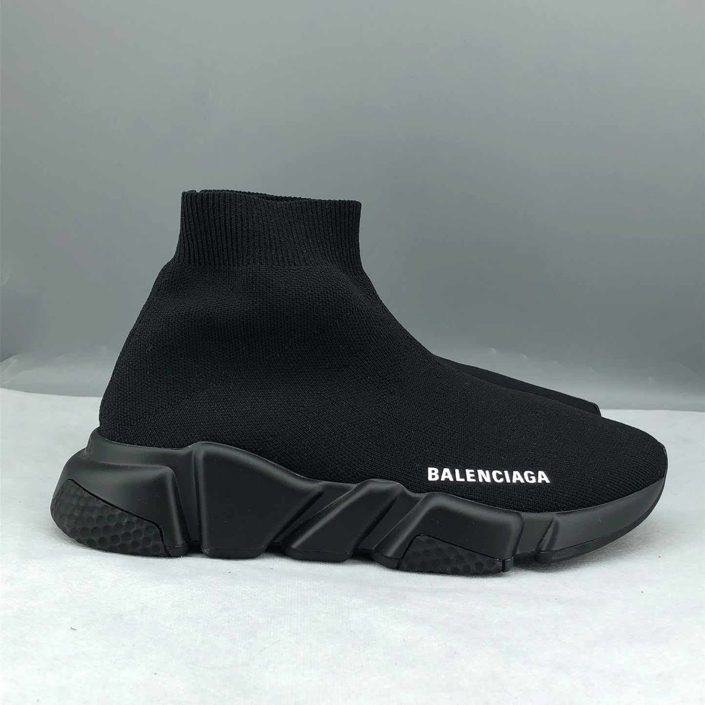 Balenciaga Women's Speed Knit Sock Sneakers Size 37 All Black