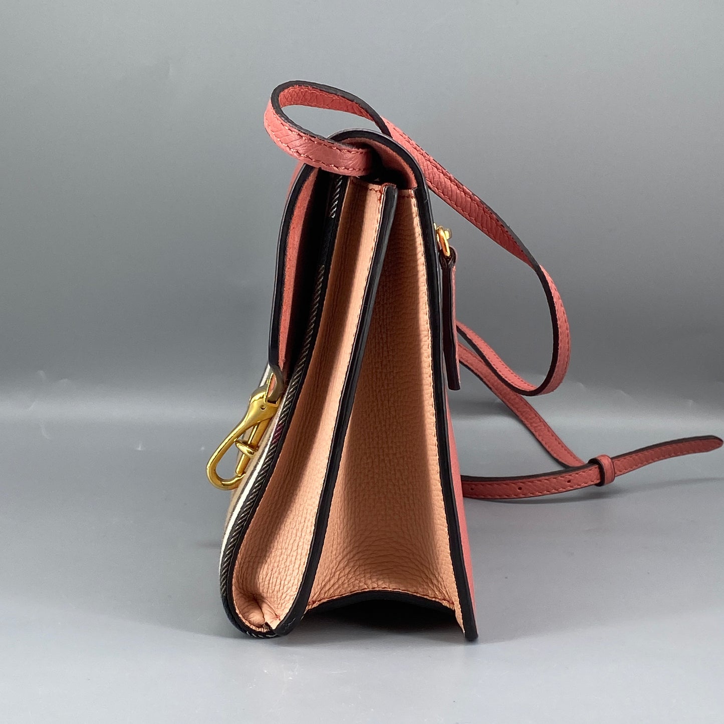 Burberry Pink Check Flap Crossbody Bag