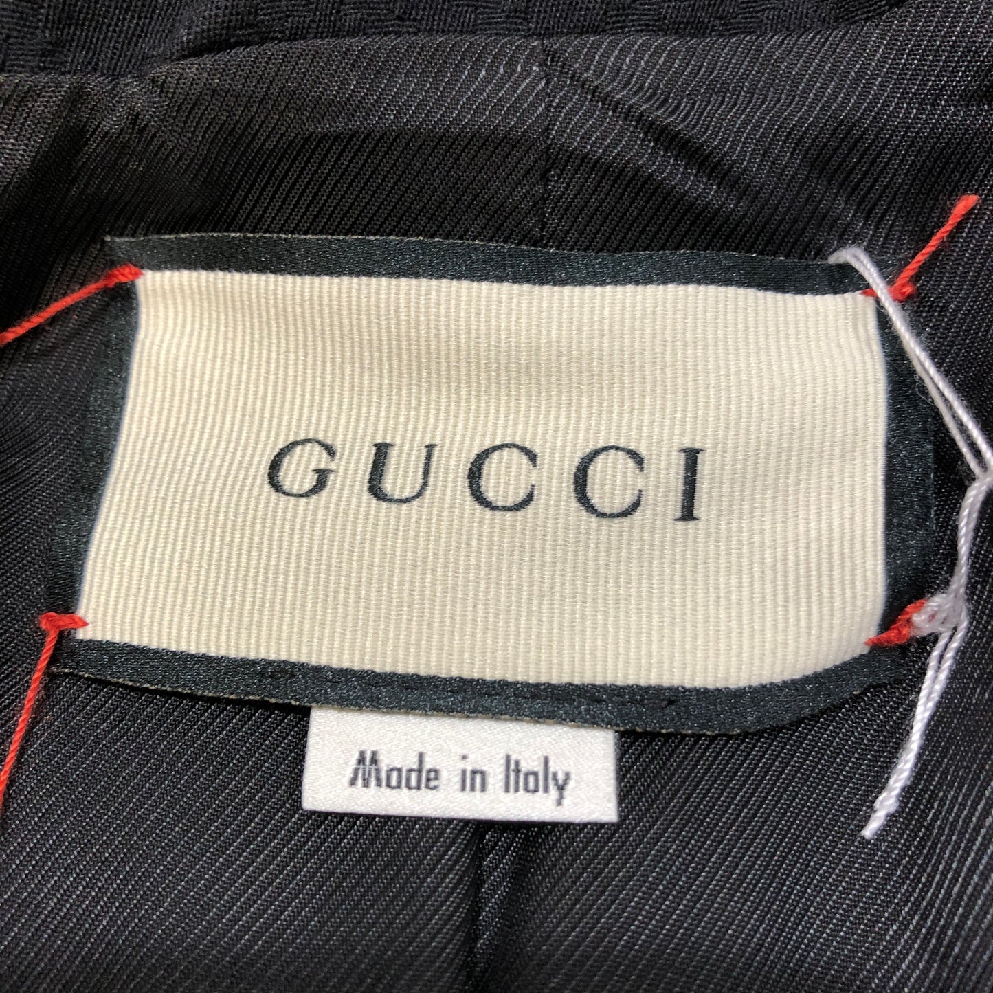Gucci Black Wool Double Breasted Long Coat Size 42