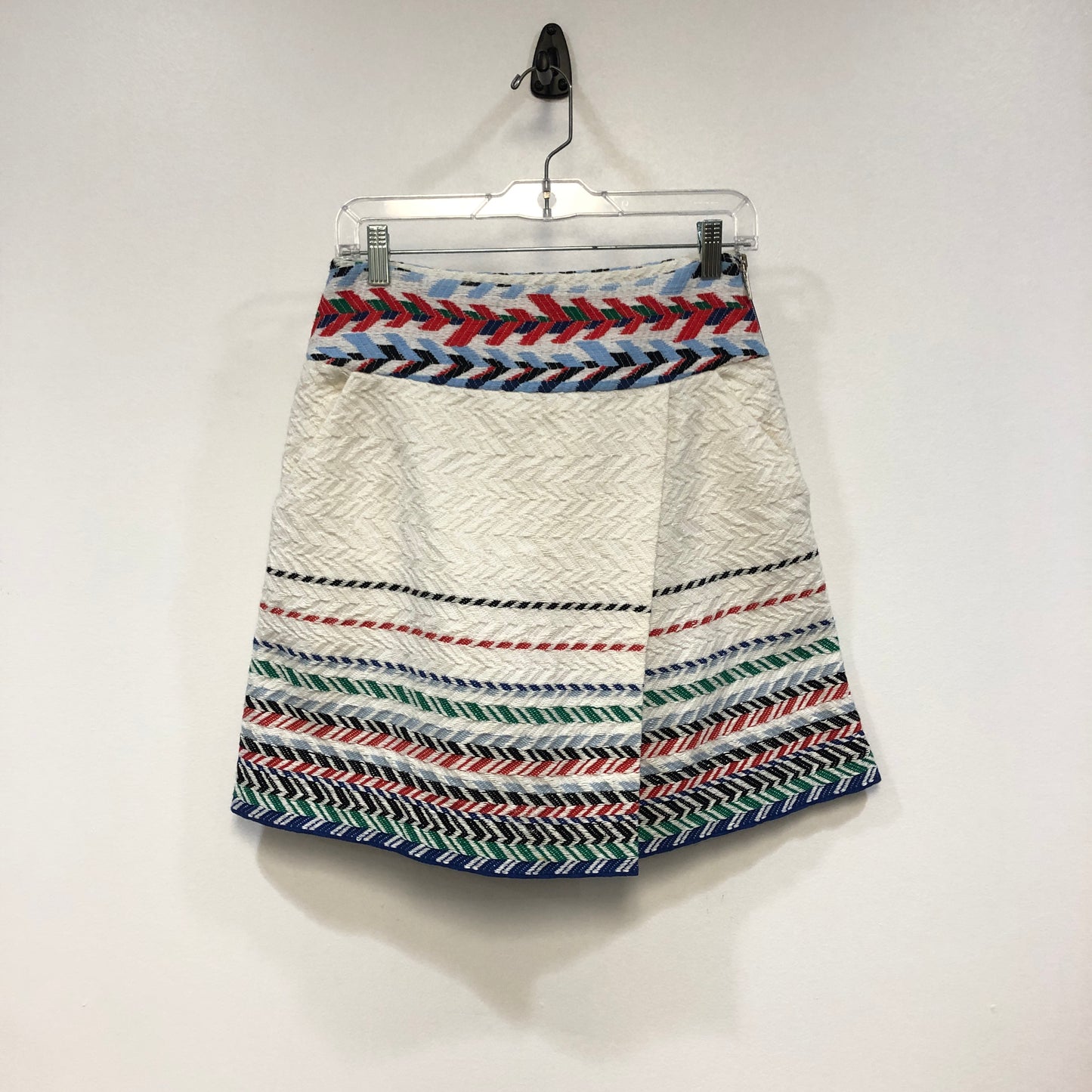 Chanel White Multicolor Trim Tweed Two-Piece Set (Top & Skirt) Size 38