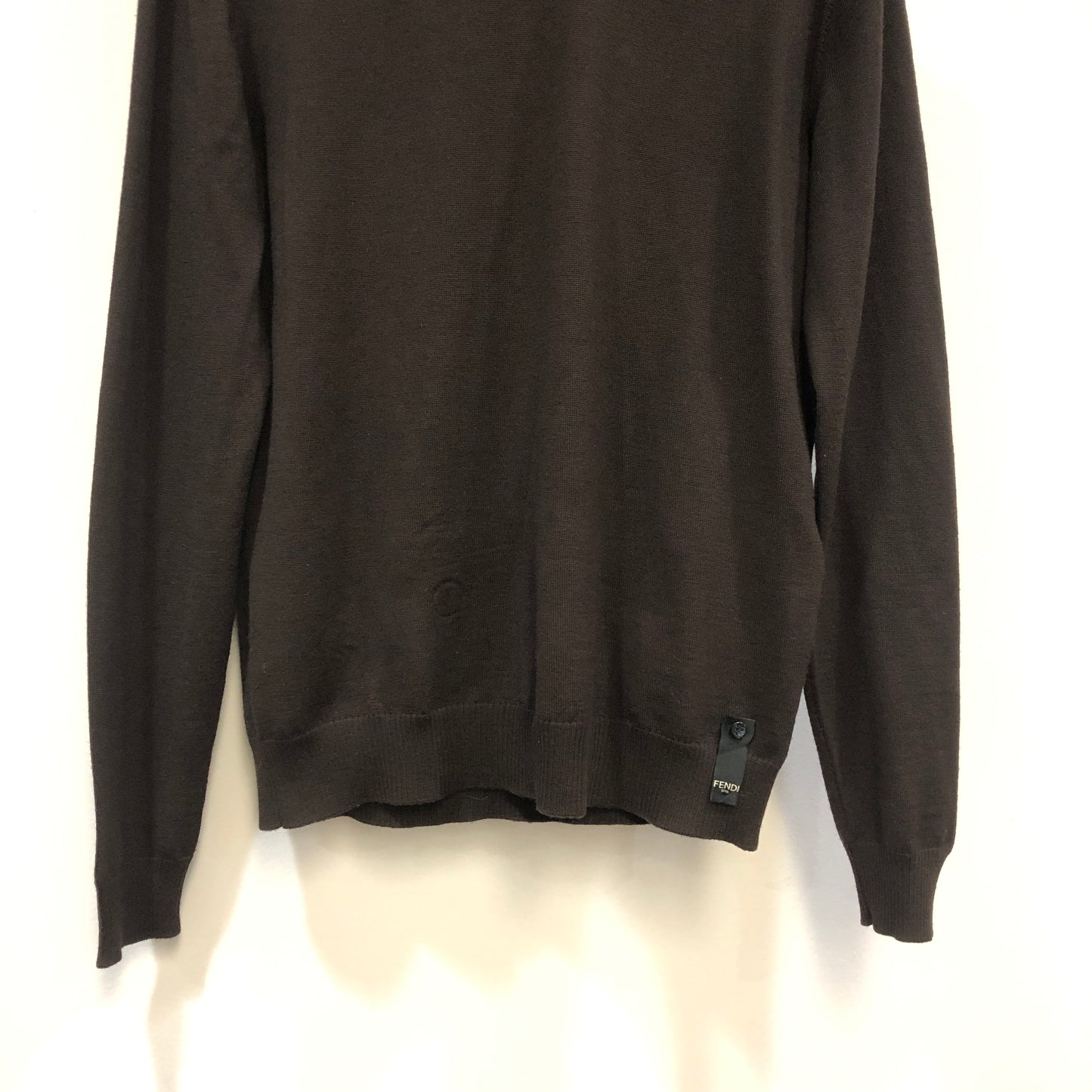Fendi Crewneck Sweater Size 44 Brown