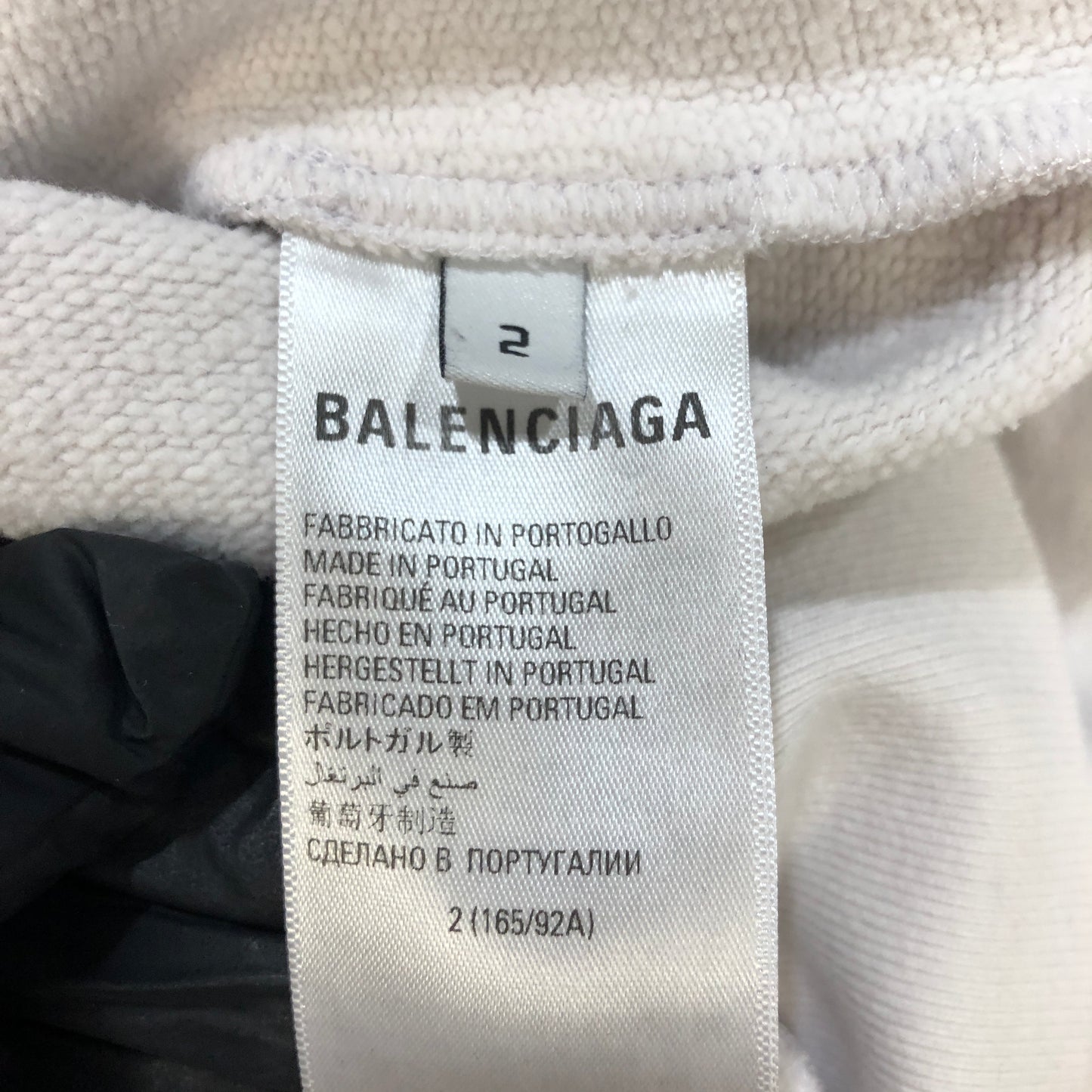 Balenciaga Logo Print Crew Neck Sweatshirt Size 2 White P2P 28 Inches