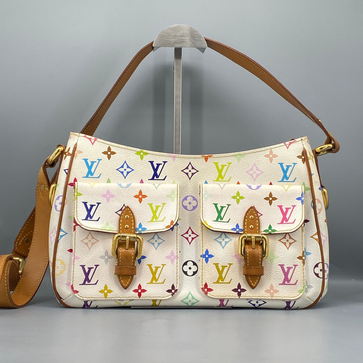 Louis Vuitton Monogram Multicolour Lodge White Shoulder Bag
