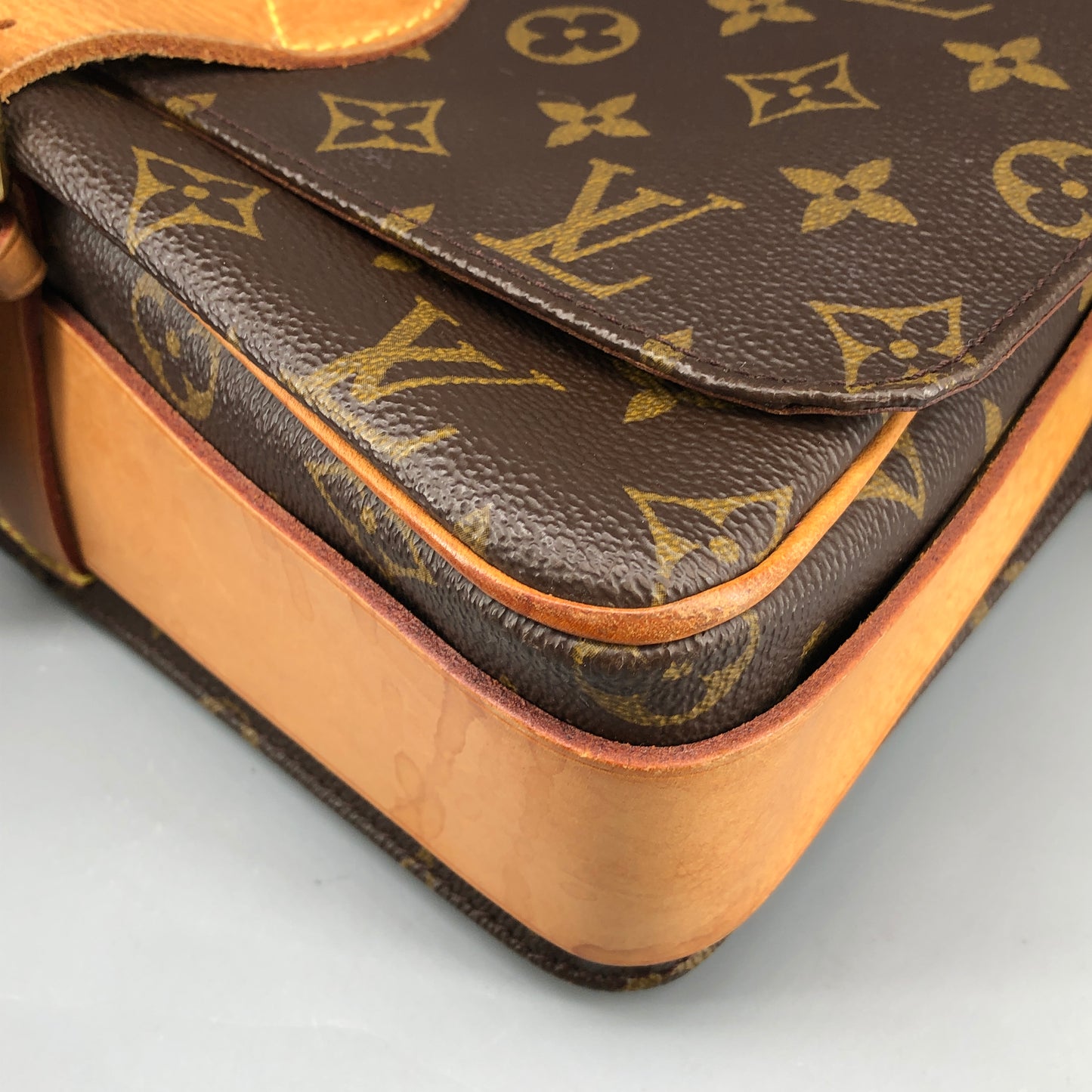 Louis Vuitton Monogram Cartouchiere GM Crossbody Bag Brown