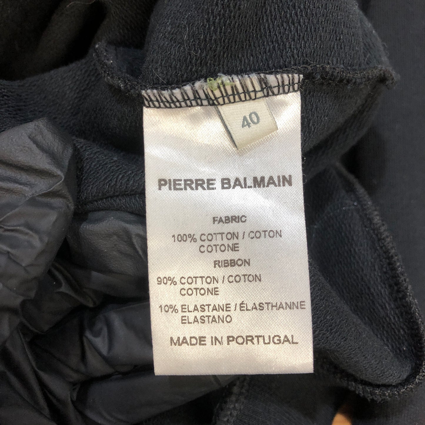 Pierre Balmain Logo Sweatshirt Size 40 Black/Gold