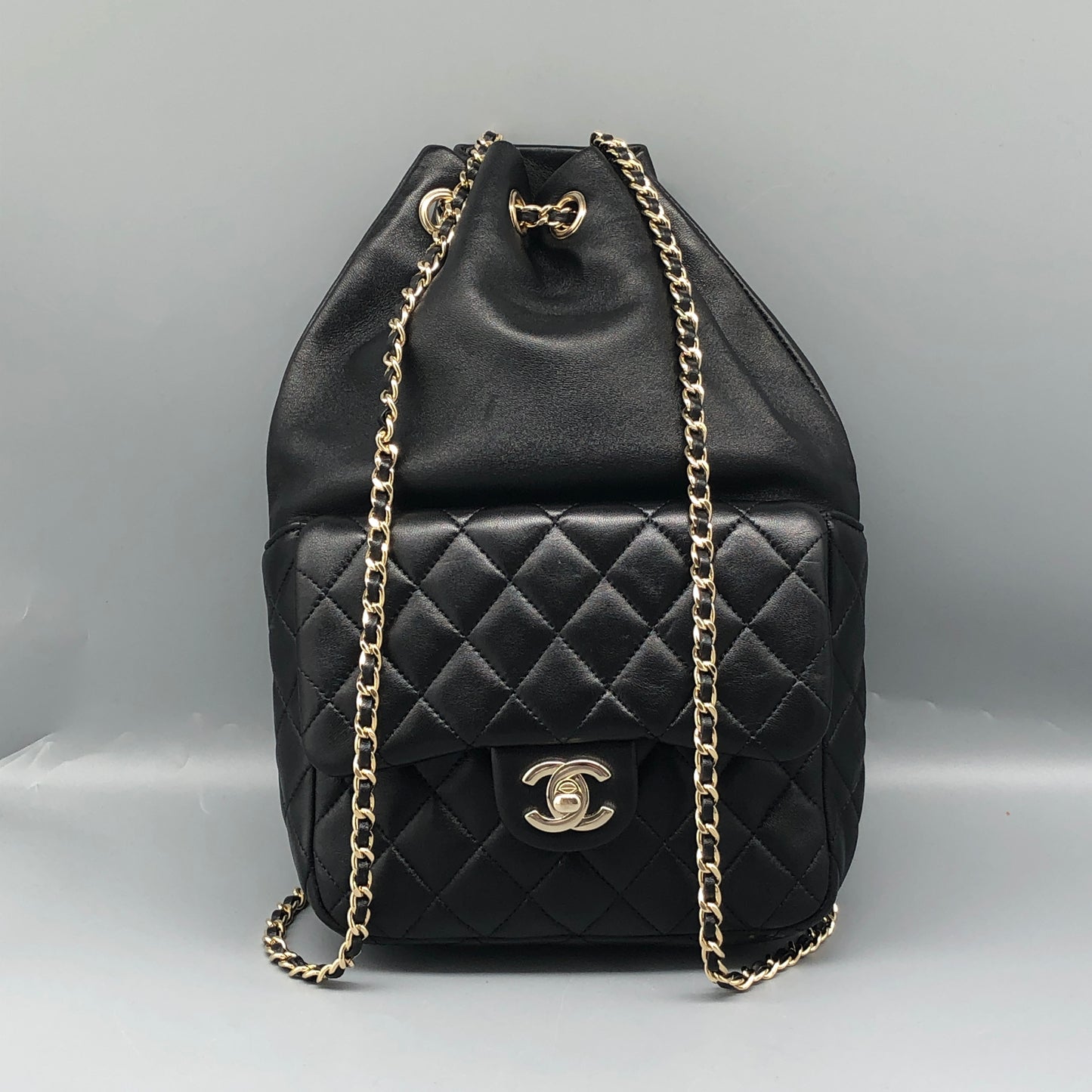 Chanel Lambskin Quilted Small In Seoul Backpack Bag Black
