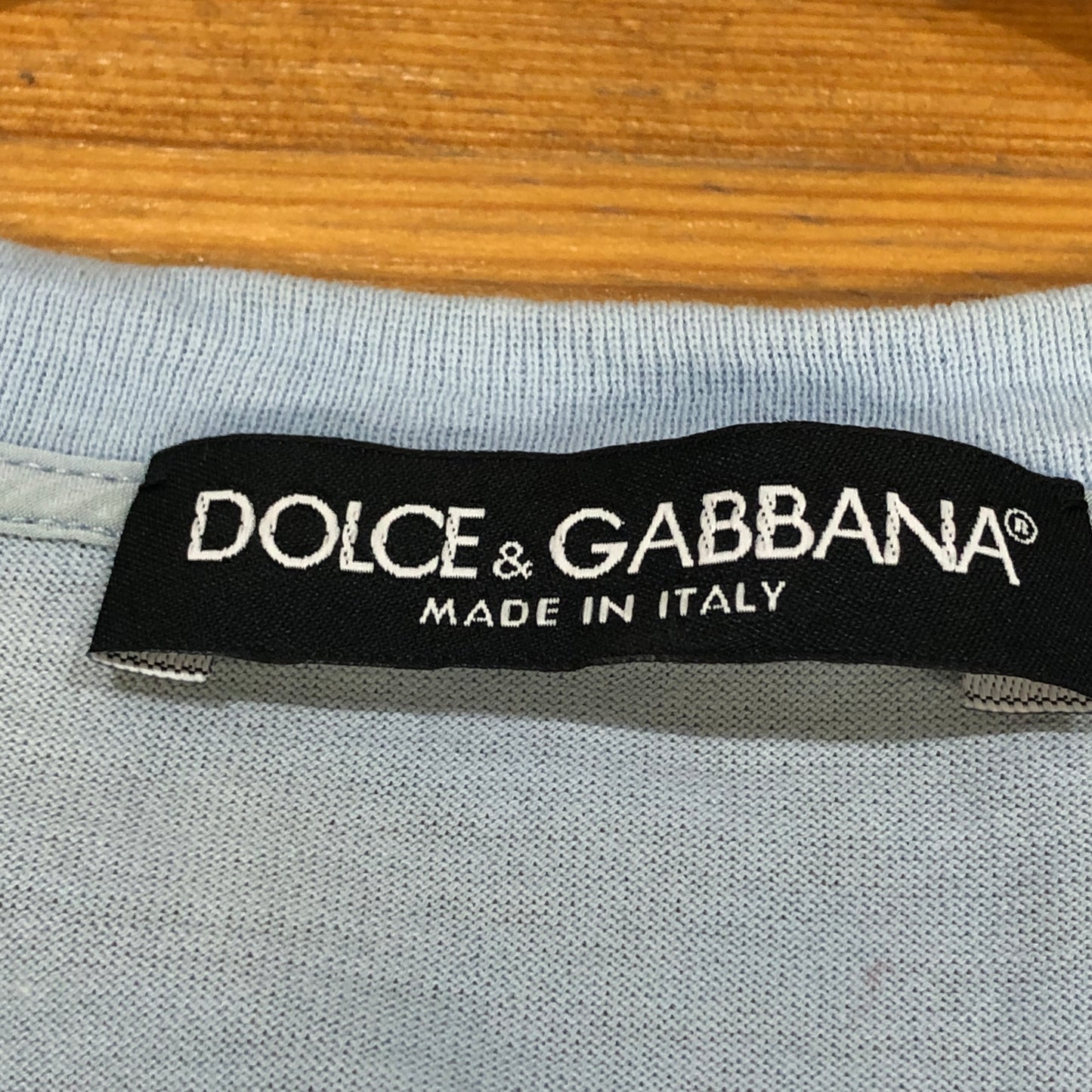 Dolce & Gabbana Mist Blue Character‑Print Short‑Sleeve T‑Shirt Size 36