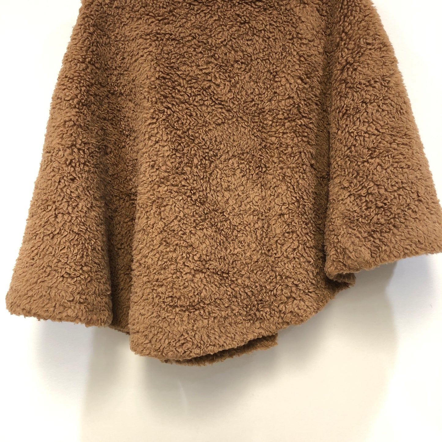 Max Mara Brown Teddy Wool Cape