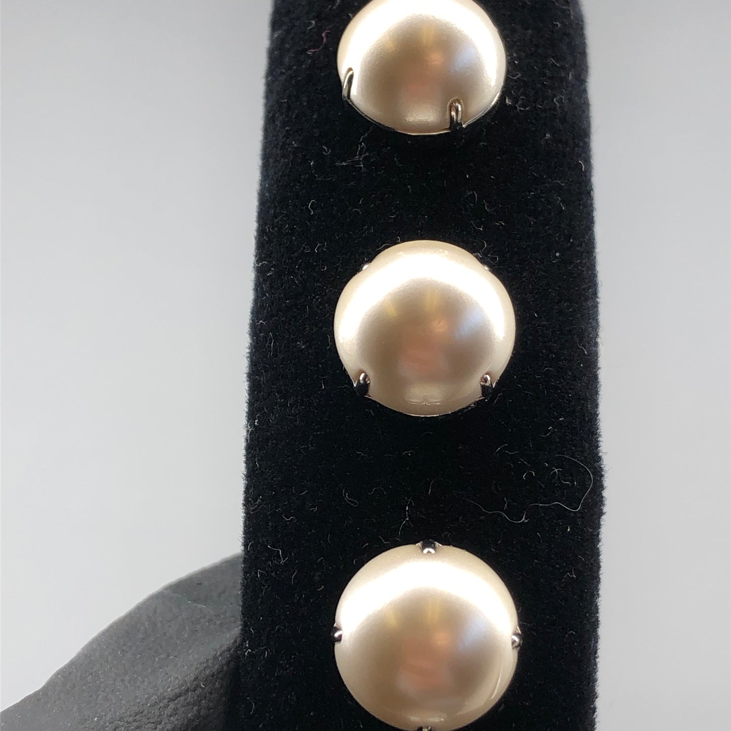Miu Miu Velvet & Pearl Headband Black