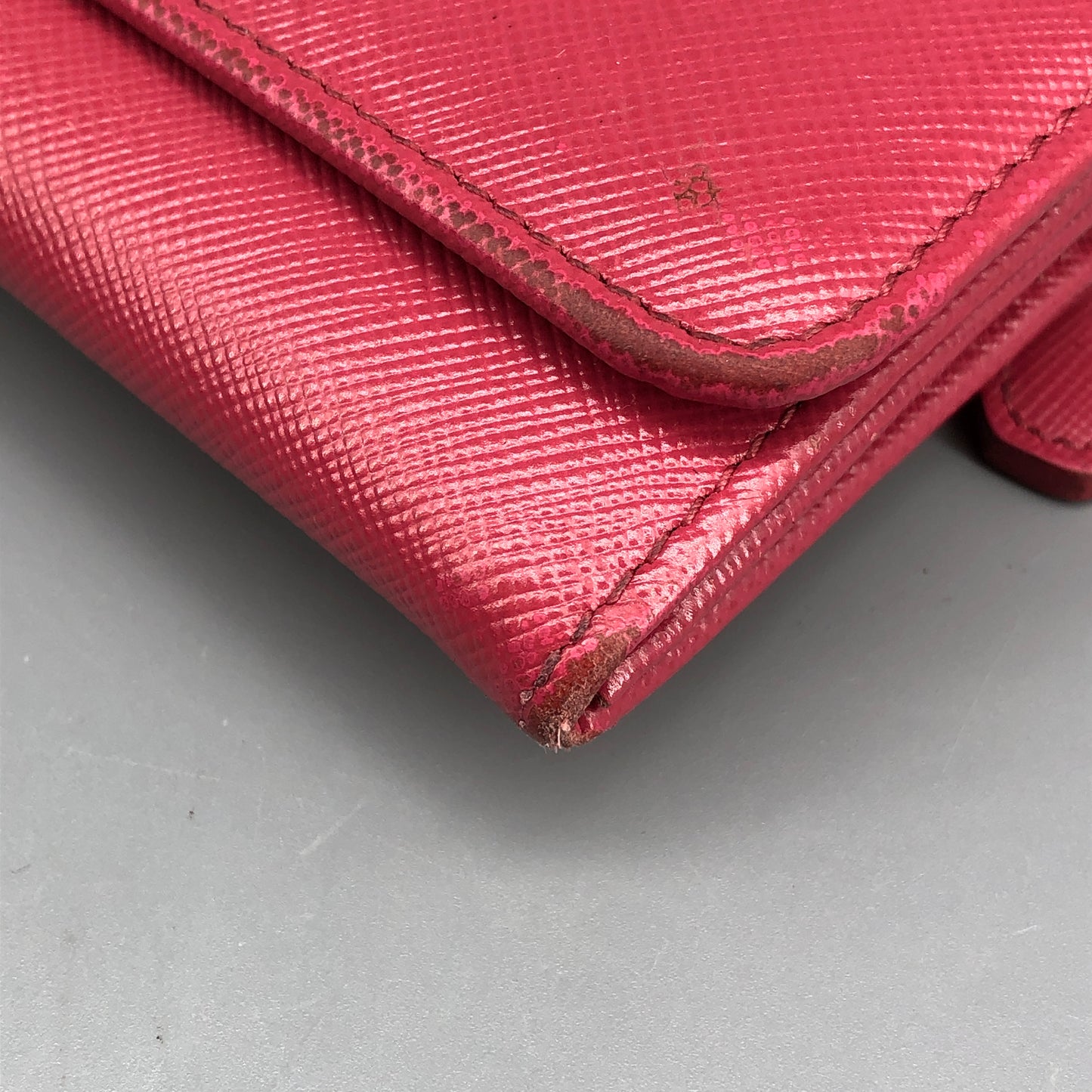 Prada Hot Pink Saffiano Leather Long Wallet